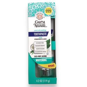 NEW GuruNanda Whitening Toothpaste 4.2 fl.oz/119g Coco-mint Jasmine NIB